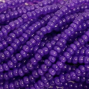 1 Hank Purple Cardinal Opal Czech Glass Seed Beads - Sea Beads