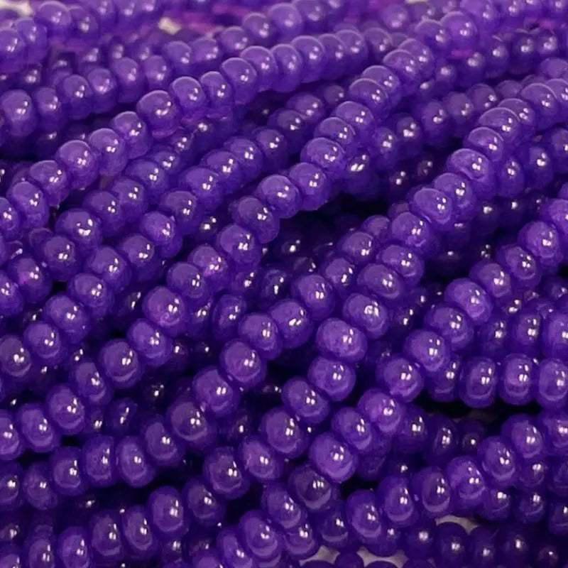 1 Hank Purple Cardinal Opal Czech Glass Seed Beads - Sea Beads