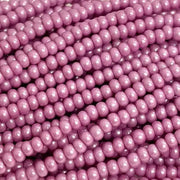 1 Hank Purple Eggplant Supra Pearl Czech Glass Seed Beads - Sea Beads