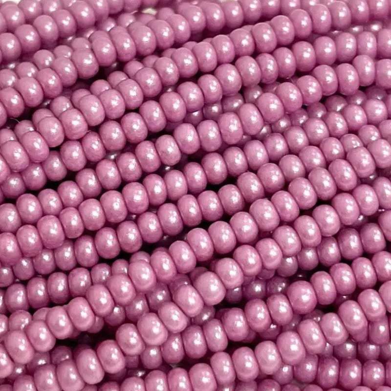 1 Hank Purple Eggplant Supra Pearl Czech Glass Seed Beads - Sea Beads