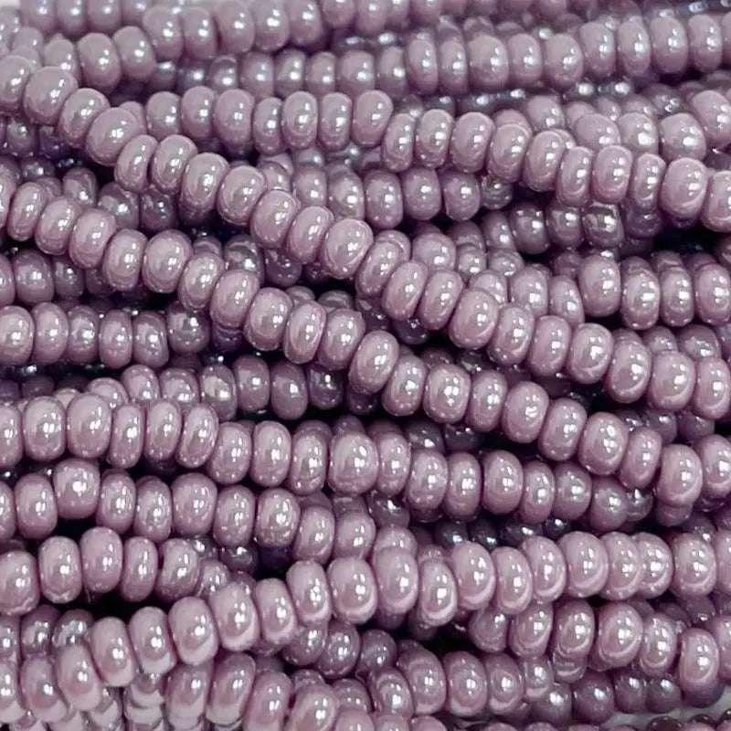 1 Hank Purple Lavender Luster Czech Glass Seed Beads - Sea Beads