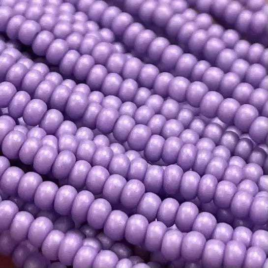 1 Hank Purple Lilac Light Supra Pearl Czech Glass Seed Beads - Sea Beads