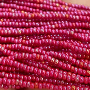 1 Hank Red AB Czech Glass Seed Beads - Sea Beads