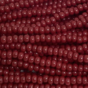 Red Dark Czech Opaque Glass Seed Beads