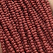 1 Hank Rust Brown Matte Czech Glass Seed Beads - Sea Beads