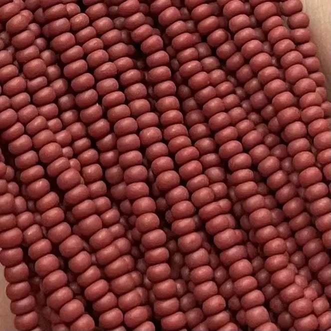 1 Hank Rust Brown Matte Czech Glass Seed Beads - Sea Beads