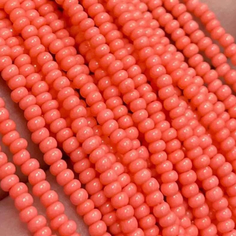 1 Hank Salmon Czech Glass Seed Beads - Sea Beads