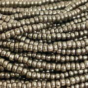 1 Hank Silver Chrome Czech Glass Seed Beads - Sea Beads