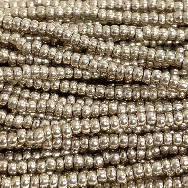 1 Hank Silver Dark Czech Glass Seed Beads - Sea Beads