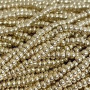 1 Hank Silver Metallic Czech Glass Seed Beads - Sea Beads