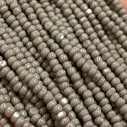 1 Hank Taupe Gray Charlotte Czech Glass Seed Beads - Sea Beads