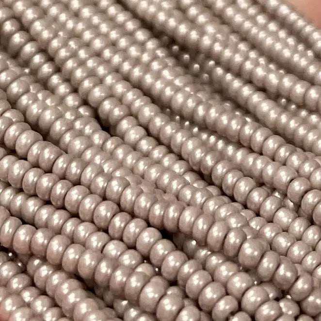 1 Hank Taupe Supra Pearl Czech Glass Seed Beads - Sea Beads