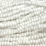1 Hank White Matte Czech Glass Seed Beads - Sea Beads