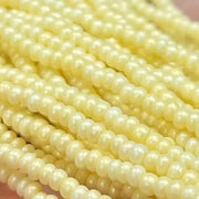 1 Hank Yellow Banana Czech Supra Pearl Glass Seed Beads - Sea Beads