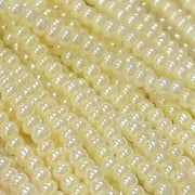 1 Hank Yellow Pale Czech Pearl Glass Seed Beads - Sea Beads