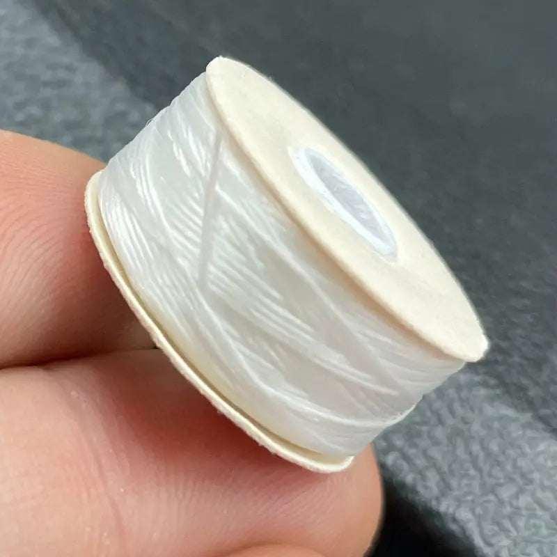1 Small Bobbin White Nymo Thread Size #D - Sea Beads