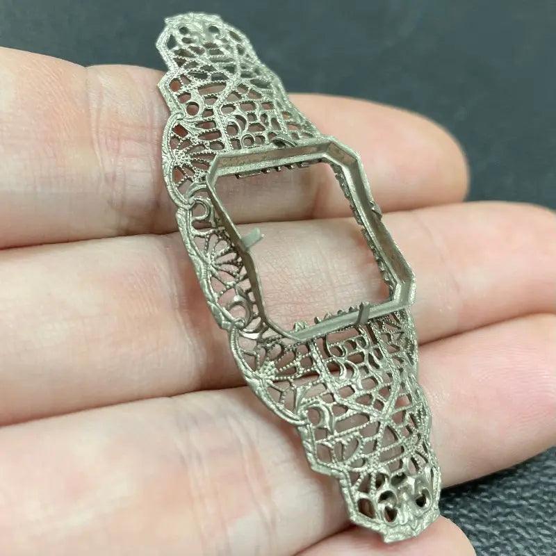 1 Victorian Silver Filigree Brooch - Sea Beads