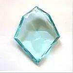 1 Vintage Blue Aqua Deco Era Glass Pendant - Sea Beads