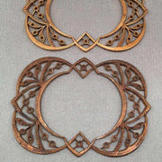 1 Vintage Brass Cast Floral Stone Setting - Sea Beads