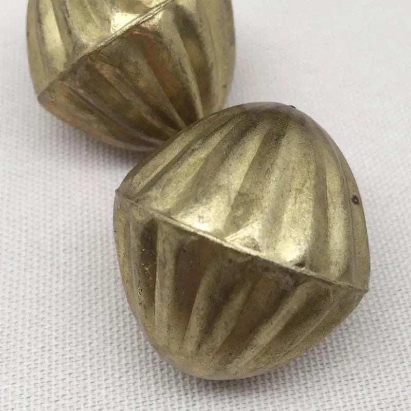 1 Vintage Brass Large Hollow Metal Bead - Sea Beads