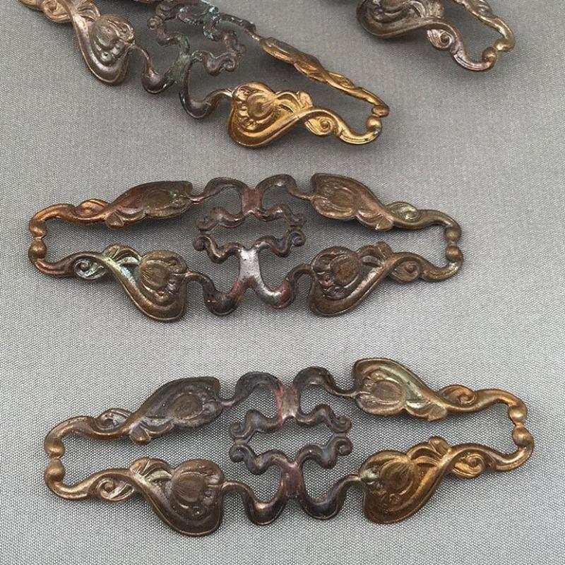 1 Vintage Brass Patina Metal Stamping - Sea Beads