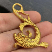 1 Vintage Brass Sea Serpent Right Metal Stamping - Sea Beads