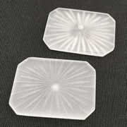 1 Vintage Clear Frosted Camphor Glass Stone - Sea Beads