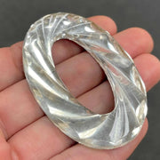 1 Vintage Clear Large Oval Ring Glass Cabochon - Sea Beads