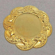 1 Vintage Gold Plated Brass Flower Metal Setting - Sea Beads