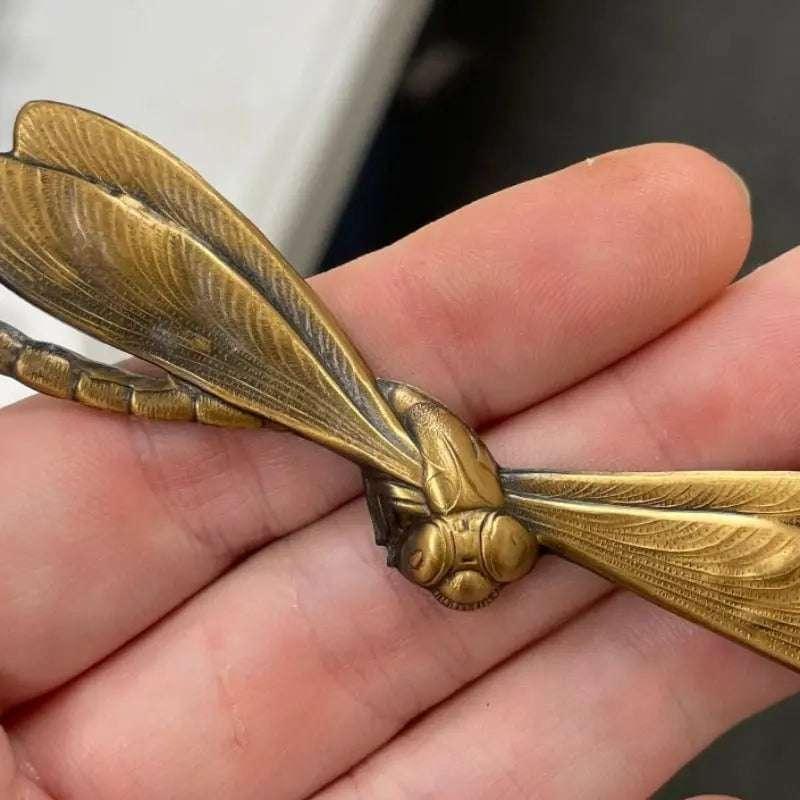 1 Vintage Gold Plated Dragon Fly Stamping - Sea Beads