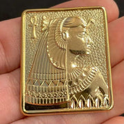 1 Vintage Gold Plated Egyptian Stamping - Sea Beads