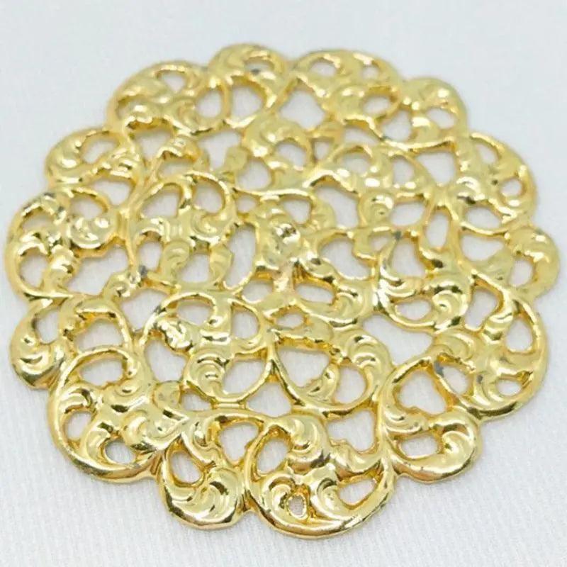 1 Vintage Gold Plated Metal Finding - Sea Beads