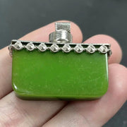 1 Vintage Green Bakelite Pendant - Sea Beads