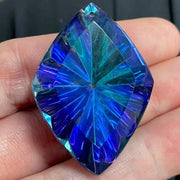 1 Vintage Heliotrope German Glass Pendant - Sea Beads