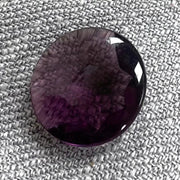 1 Vintage Large Purple Faceted Round Glass Stone #200276 - Sea Beads