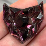 1 Vintage Purple Amethyst Geode Glass Cabochon - Sea Beads