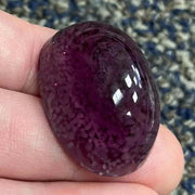 1 Vintage Purple Japan High Dome Glass Cabochon - Sea Beads