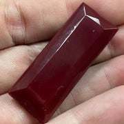 1 Vintage Red Rectangle Glass Stone #9241 - Sea Beads