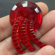 1 Vintage Red Rocket Glass Cabochon - Sea Beads