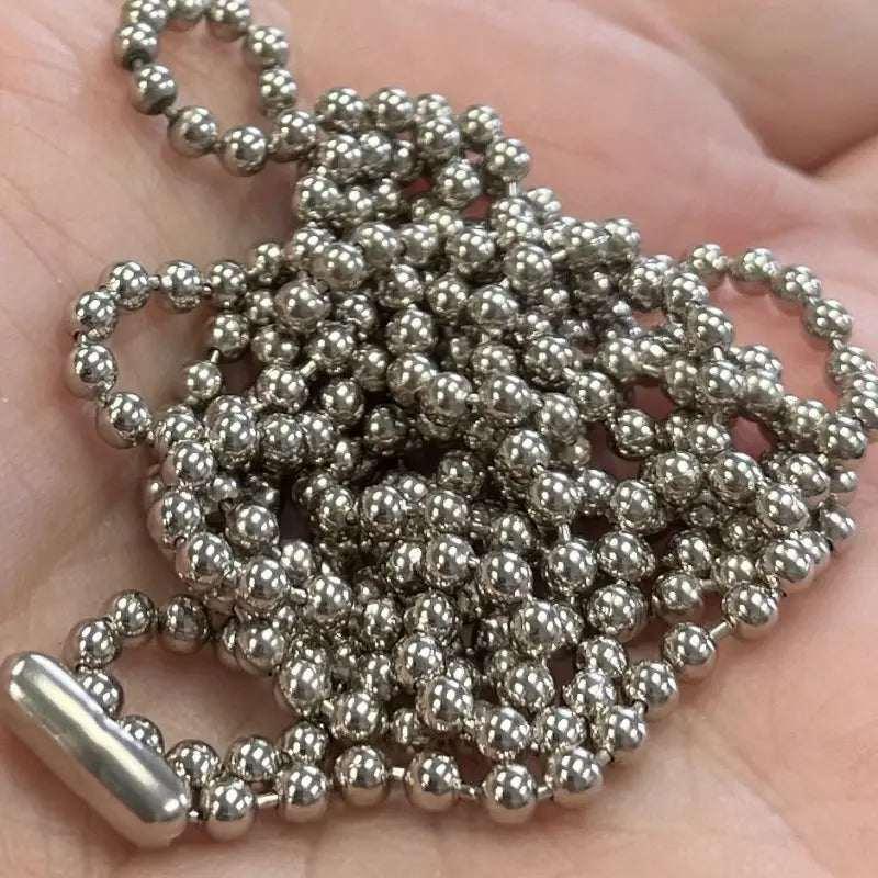 1 Vintage Silver Plated Ball Chain - Sea Beads