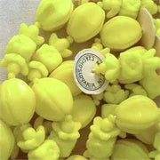 1 Vintage Strand Old Czech Yellow Mixed Glass Beads - Sea Beads