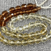 1 Vintage Strand Topaz Yellow German Mixed Glass Beads - Sea Beads