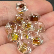 10 Artisan Boro Lampwork Rondelle Glass Beads - Sea Beads
