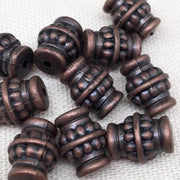 10 Copper Antiqued Acrylic Beads - Sea Beads