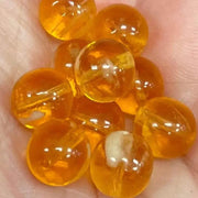 10 Topaz Czech Glow in Dark Round Glass Beads - Sea Beads