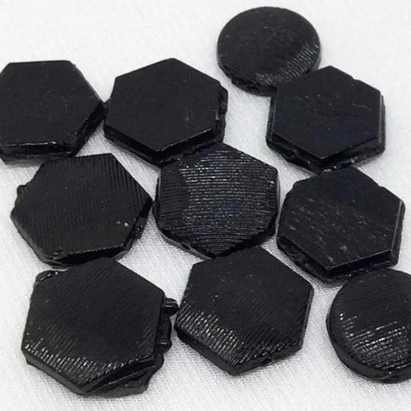 10 Vintage Black Textured Old Nailhead Glass Beads - Sea Beads