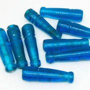 10 Vintage Blue Aqua Focal Pawn Glass Beads - Sea Beads