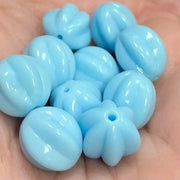 10 Vintage Blue Bay Austrian Melon Glass Beads - Sea Beads