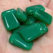 10 Vintage Green Jadeite Japan Glass Beads - Sea Beads
