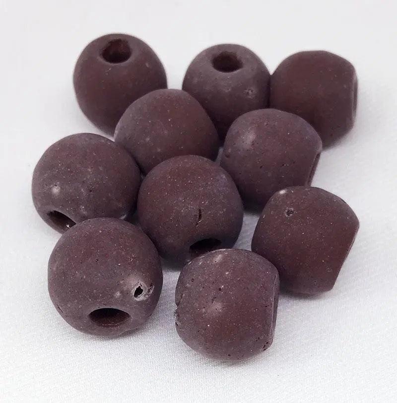 10 Vintage Handmade Glass Beads - Sea Beads